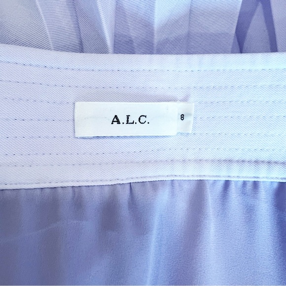 A.L.C. Arielle Pleated Asymmetric Midi Skirt Size 8 - Picture 13 of 15